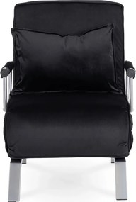 FOTEL BART Czarny Welurowy