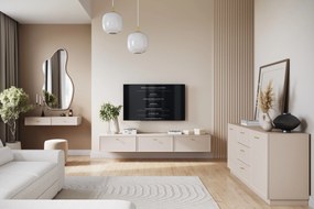 Lorini komód 150 cm - kasmír / arany T-bar fogantyúk