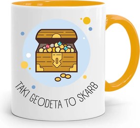 Sárga Bögre Földmérőnek Egy Ilyen Földmérő Egy Kincs, fényképes nyomtatással