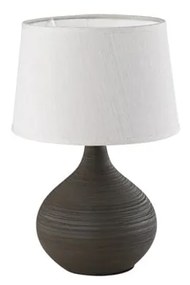 Martin sötétbarna kerámia-szövet asztali lámpa, magasság 29 cm - Trio