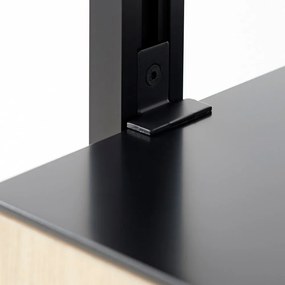 Fekete könyvespolc tölgyfa dekorral 98x210 cm Edge by Hammel – Hammel Furniture