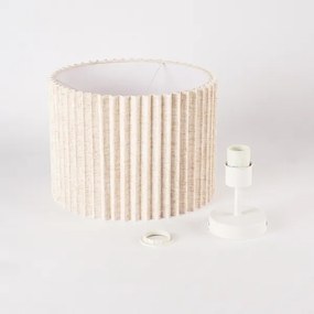 Brilagi - Felületre szerelhető csillár NORDIC WAVE 1xE27/15W/230V, átm. 32 cm, lenvászon/fehér