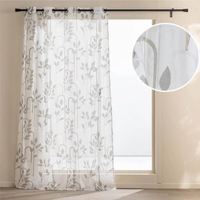 Szürke voile fényáteresztő függöny 140x240 cm Roseris – douceur d'intérieur