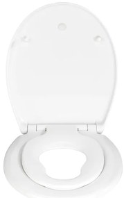 WENKO 22973100 - WC-ülőke DELOS 44,5 x 37,5 cm, fehér/ezüst