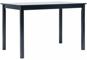 fekete tömör gumifa étkezőasztal 114 x 71 x 75 cm