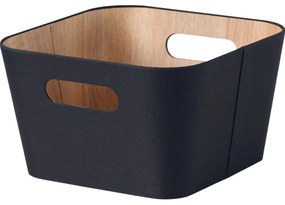 Kitchisimo 2 db tároló kosár szett 27 × 27 × 16cm, fekete, M