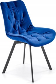 Kárpitozott velúr forgószék sötétkék nappali fésülködőasztal K519