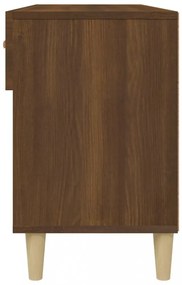 barna tölgyszínű szerelt fa cipősszekrény 102 x 35 x 55 cm
