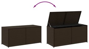 barna polyrattan kerti tárolóláda 283 L