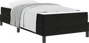 vidaXL Boxrugós ágy matracmal Fekete 80 x 200 cm szövet