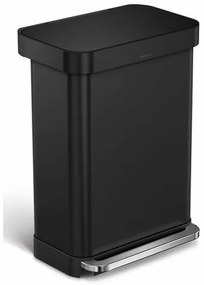 Simplehuman Téglalap alakú pedálos szemetes 55 l,fekete