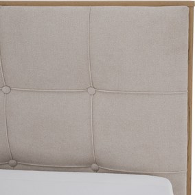 Elektromos állítható ágy, boxspring, bézs/artisan tölgy, 120x200, TIANA