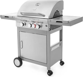 CALIFORNIA BBQ gázgrill, 4 égővel, nyomáscsökkentő szeleppel, ezüst Penta CZ