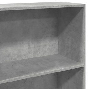 betonszürke szerelt fa könyvespolc 60 x 30 x 189 cm
