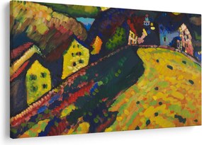 Kép - Vasily Kandinsky, Houses at Murnau, reprodukciók (90x60 cm)