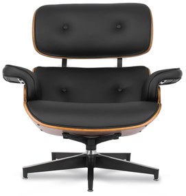 Designer Fotel Fekete Eco-bőr Kárpittal PALERMO