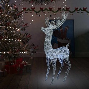 Hideg fehér XXL akril karácsonyi rénszarvas 250 LED-del 180 cm