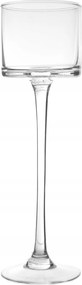 Üveg Gyertyatartó Lábon 30 cm
