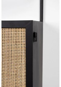 Fekete rattan bortartó szekrény Guuji - White Label