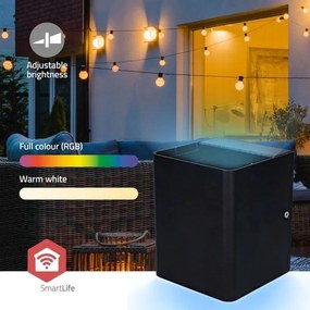 Nedis ZBLOW10RGBW - LED RGBW dimmelhető kültéri lámpa LED/12W/230V IP65 Wi-Fi Tuya fekete