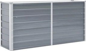 vidaXL szürke horganyzott acél kerti magaságyás 160 x 40 x 77 cm
