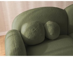 Zöld buklé sarokkanapé (bal oldali-heverő résszel) Orbit – Ropez