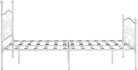 fehér fém ágykeret lécezett ágyráccsal 160 x 200 cm