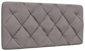 tópszínű szövet ágykeret LED-ekkel matrac nélkül 100x200 cm