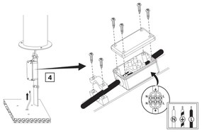 Kültéri lámpa RINO 1xE27/12W/230V IP54 44 cm fekete