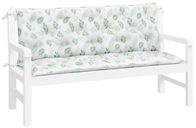 2 db levélmintás szövet kerti padpárna 150 x 50 x 7 cm