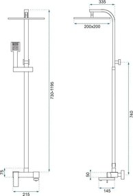 Rea Navaro - zuhanygarnitúra kád kifolyóval, króm, REA-P0802