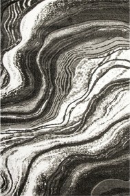 Elegáns Szőnyeg Márvány Beton Szürke Fekete Nappaliba Amelia 240x330 cm