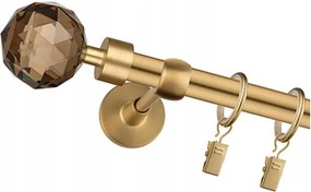 Függönykarnis Szimpla Sárgaréz Matt 19mm 120cm Mintás