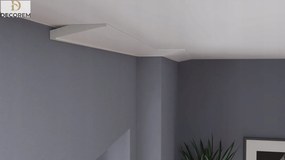 Mennyezeti díszléc DLSU10 3cm x 12cm párkány díszléc Xps Decorem