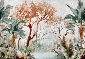 Flizelin fotótapéta Trópusi akvarell kert egzotikus 368x254 +ragasztó