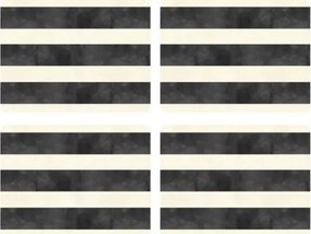 Pimpernel elegáns fehér fekete Csíkos nagy tányéralátét asztalra