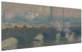 Kép - Claude Monet, Waterloo Bridge, Gray Day, reprodukciók (120x50 cm)