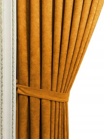 Függöny Velvet Milan Mustársárga méretre vágva