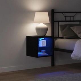 LED TV Szekrény Fekete Tölgy 30x28,5x30 cm Mérnöki Fa