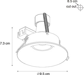 Okos süllyesztett spotlámpa fehér, Wifi GU10 50mm-es - Gijs