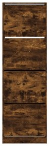 füstös tölgy cipőszekrény 4 kihajtható fiókkal 60x34x187,5 cm