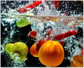Poszterek 50x40 Gyümölcsök és zöldségek a vízben