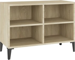 vidaXL sonoma tölgy színű TV-szekrény fémlábakkal 69,5 x 30 x 50 cm