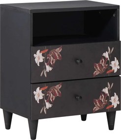 vidaXL Éjjeli asztal fiókkal Sokszínű 50 x 33 x 60 cm Tömör Mangófát