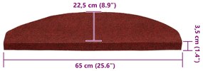 30 db piros öntapadó lépcsőszőnyeg 65 x 22,5 x 3,5 cm