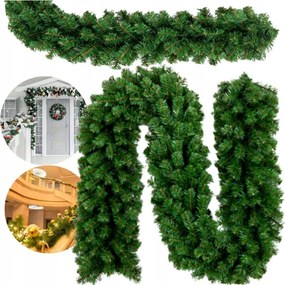 KarĂĄcsonyi Girland MestersĂ©ges HosszĂș Zöld KarĂĄcsonyfa SƱrƱ LĂĄnc 2,7M