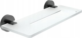 Nimco Unix fekete plexi fürdőszobai polc 30 cm Unc X430-90_
