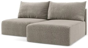 Bézs kinyitható-tárolóhelyes sarokkanapé (jobb oldali) Kalena – Makamii