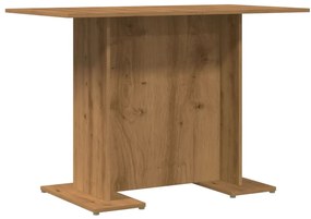 kézműves tölgy színű szerelt fa étkezőasztal 110 x 60 x 75 cm