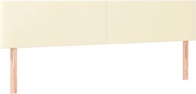 krémszínű műbőr LED-es fejtámla 160 x 5 x 78/88 cm